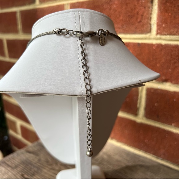 Chico’s Orange Butterfly Silver Metal Wire Beaded Necklace - Picture 7 of 7